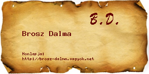 Brosz Dalma névjegykártya